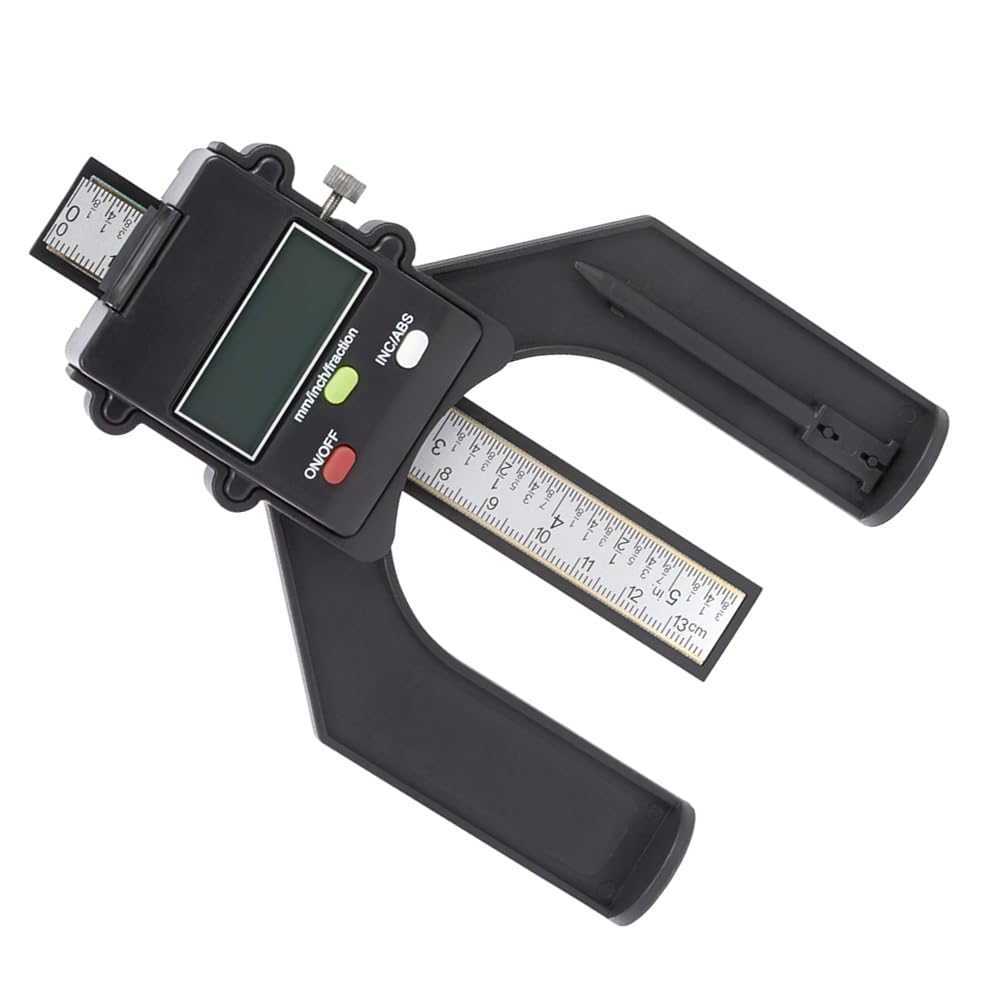 Littimoon for Woodworking Display WR25 Mini 3" Digital Height Gauge Inches with Fractions or Millimeters, Magnetic Feet