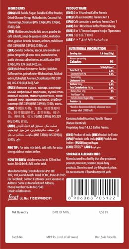 Image of Colombian Brew Nutty Hazelnut Coffee Premix 5 Sachets | 125 gm