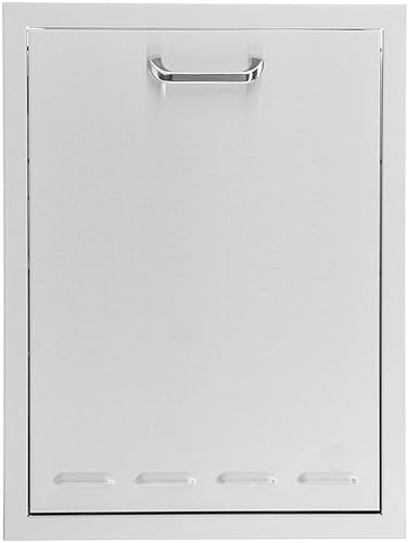 Miniatura 10 de BBQGUYS Signature - Papelera doble enrollable de acero inoxidable de 20 pulgadas, tradicional