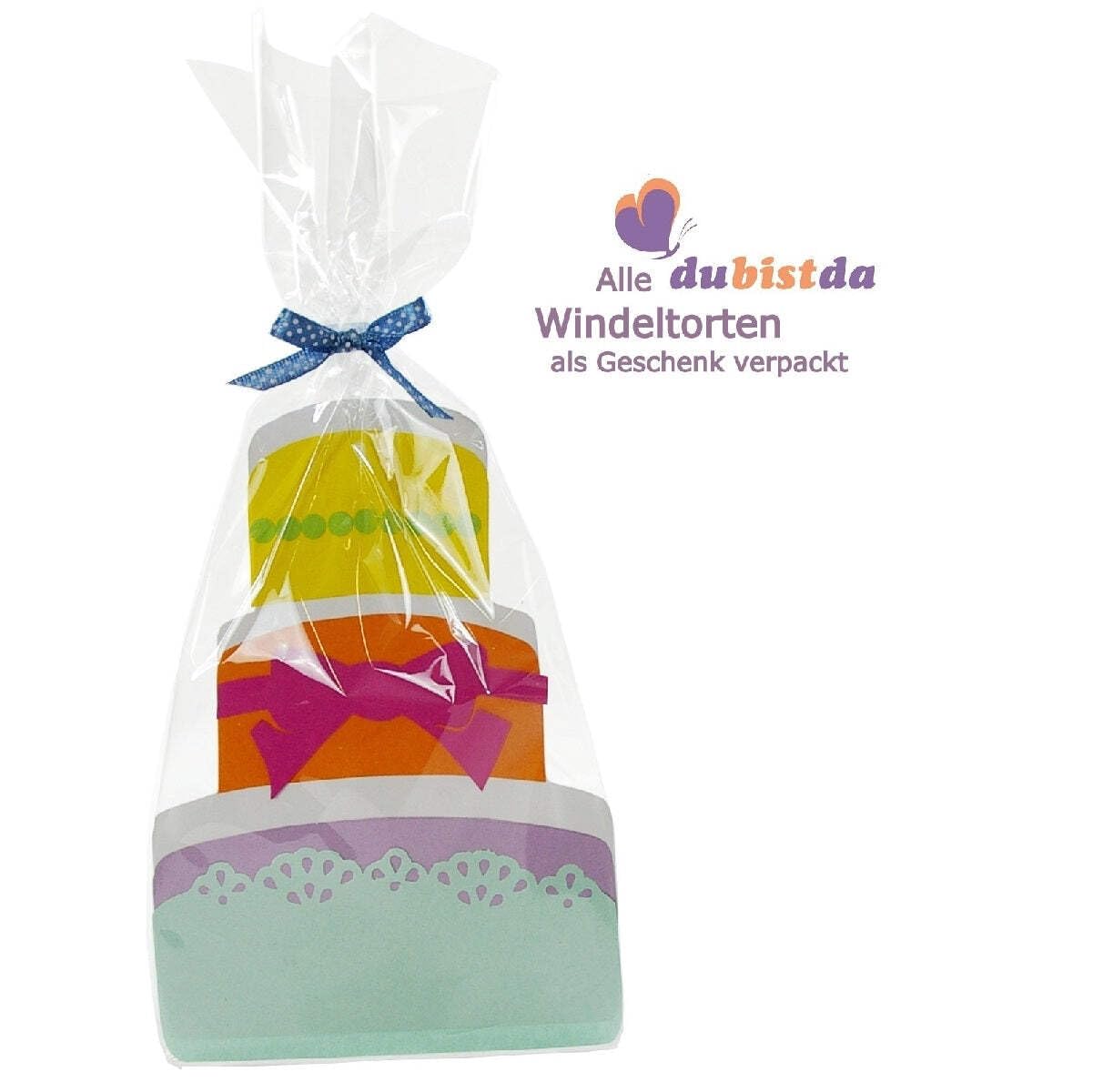 XXL Windeltorte für Mädchen mit Babybooties rosa / 59-teilig / 3-stöckig