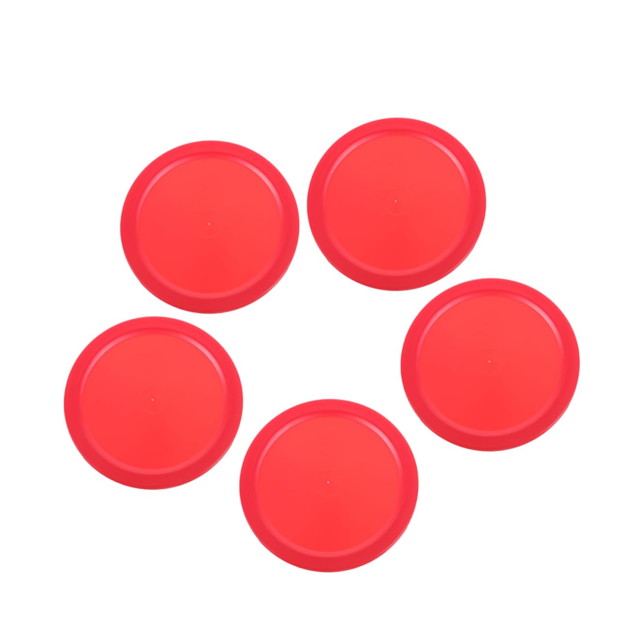 BESPORTBLE 5Pcs Air Hockey Set Red Replacement for Air Hockey Game Tables Compatible with Air Hockey Mallets for Smooth Gameplay and Easy Replacement