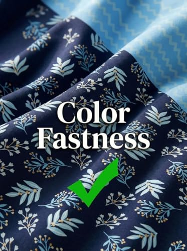 Image of Mafatlal Luxe Printed Single Bed Sheet | Elegant Design | Comfortable Cotton Blend Fabric with 1 Pillow Cover |120 GSM | 60x90 Inch (Dark Blue) | Soft, Durable, Ideal for Bedroom Decoration