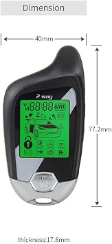 EASYGUARD EC202 2 Way car Alarm System with LCD Pager Display Remote Engine Start & Microwave Sensor DC12V