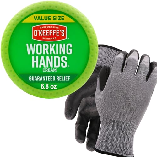 O'Keeffe's Working Hands Hand Cream 6.8oz Bundle with Polyurethan...