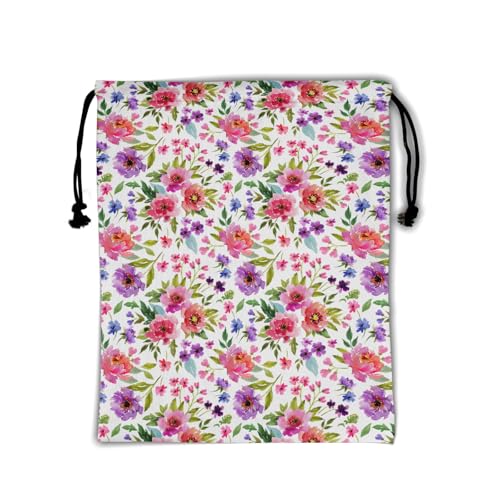 Image of Nerxy Spring Grip Bag - Summer Gymnastics Grip Bag Colorful Floral Gymnasts Gym Bag Drawstring Gift Bag Gym Storage Pouch for Sports Party Favors