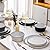 AmorArc Dinnerware Sets of 4, 12 Piece Plates and Bowls Set, Chip and Crack Resistant, Dishwasher & Microwave Safe Ceramic Dishes Set