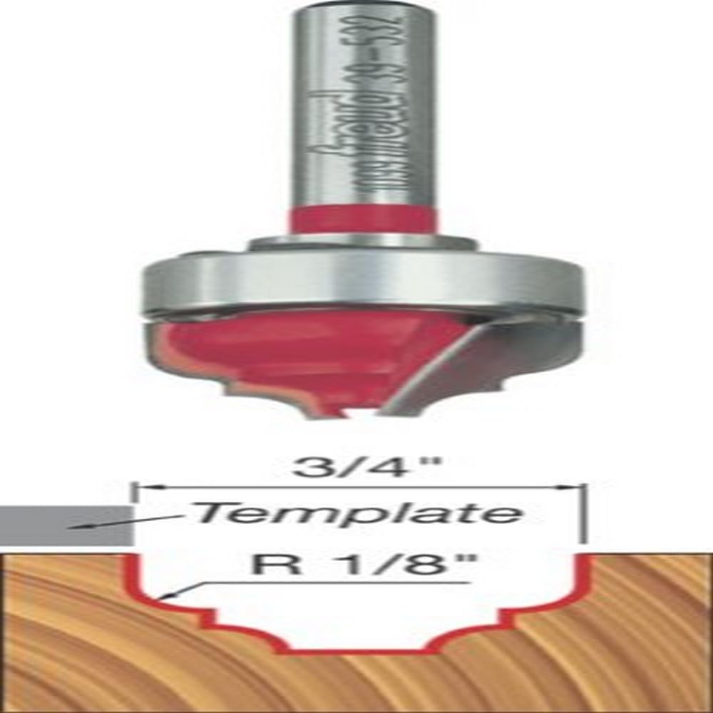 Freud 39-532: 1/8" Radius Top Bearing Cove & Bead Groove Bit with 1/4" Shank