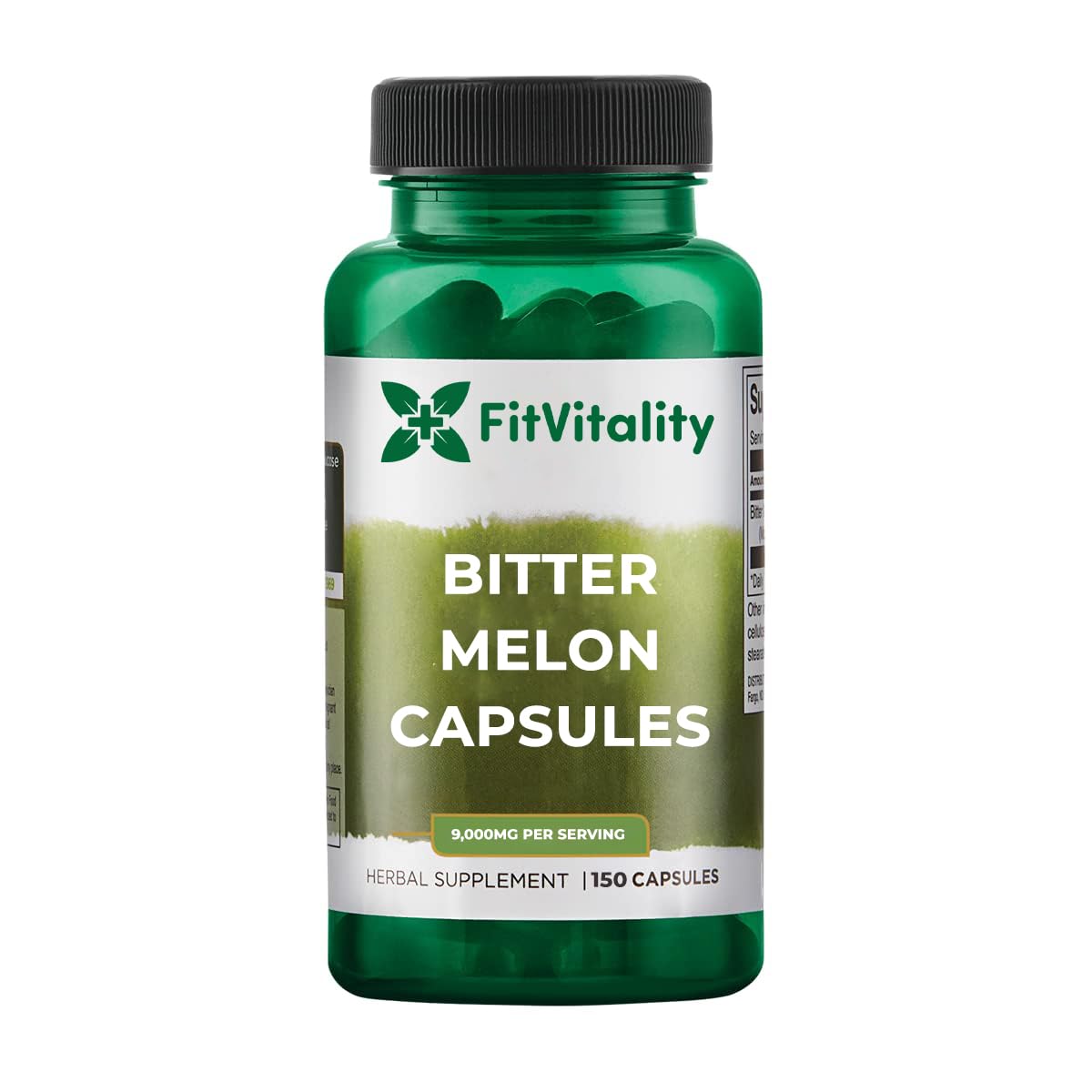 Bitter Melon Capsules| 150 Vegan Capsules| 150 Days Supply| 9,000mg per Serving| Bitter Melon Fruit 25:1 Extract| 100% Pure & Natural| Gluten-Free Supplement| Ultimate Concentrated