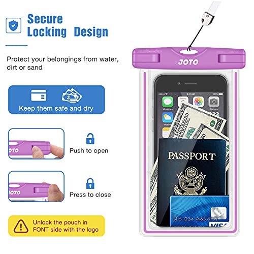Image of JOTO Cellphone Dry Bag Waterproof Case for Up to 6.0-inch Diagonal Phones (Purple)