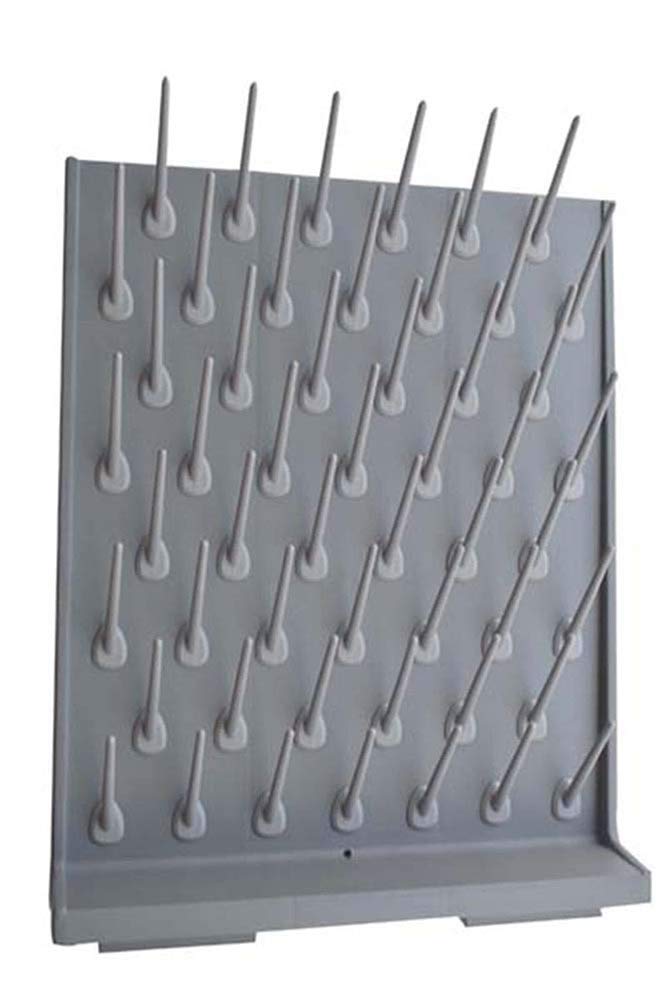 Estantes de secado de laboratorio Pegboard Equipo de limpieza de cristalería de laboratorio de montaje en pared (52 grises)
