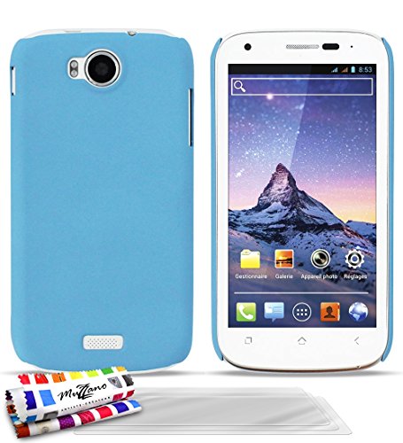 Coque Rigide Ultra-Slim WIKO CINK PEAX [Le Pearls Premium] [Bleu lagon] de MUZZANO + 3 Films de protection écran 'UltraClear' + STYLET et CHIFFON MUZZANO® OFFERTS - La Protection Antichoc ULTIME, ELEGANTE ET DURABLE pour votre WIKO CINK PEAX