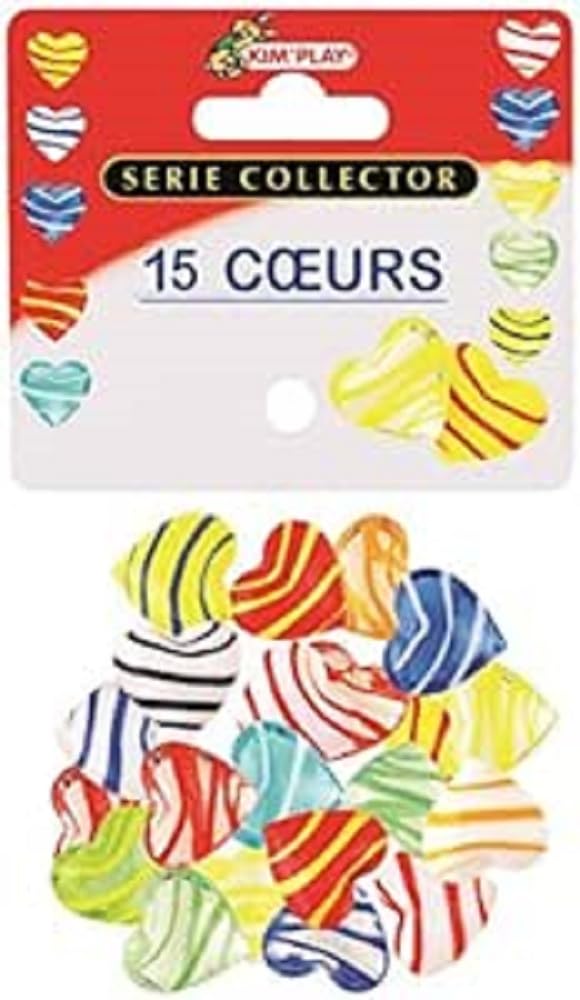 MaRécréation-MesBilles -15 15 Heart Balls, MW-3KL7-8EBS, White