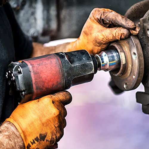 Safe Health Hd Industrial Nitrile Orange Disposable Gloves, Diamond Textured, 8 Mil, Box Of 100, Large, Latex Free, Powder Free, Oil Grease Resistant, Automotive, Mechanic, Maintenance, Plumbing #TOP3