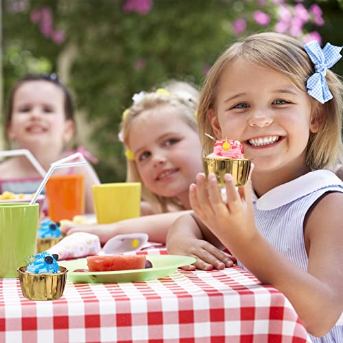 Gandeer 300 Pack Gold Cupcake Cups Disposable Foil Muffin Liners 3.5 Oz Wrappers For Baking Aluminum Paper Mini Metallic Party Wedding Festival #TOP1