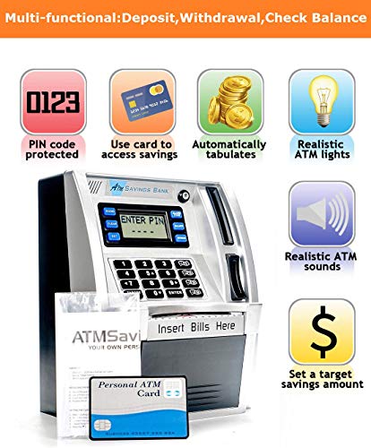 image for Fishboy Canadian Dollars ATM Savings Piggy Money Bank Machine with Coi