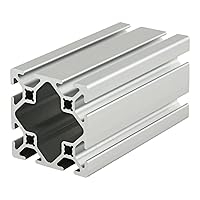 Vista 1 de 8020, 2020, Serie 10, 2 pulgadas x 2 pulgadas, extrusión de aluminio con ranura en T, riel de barra de ranura lineal extruido 80/20