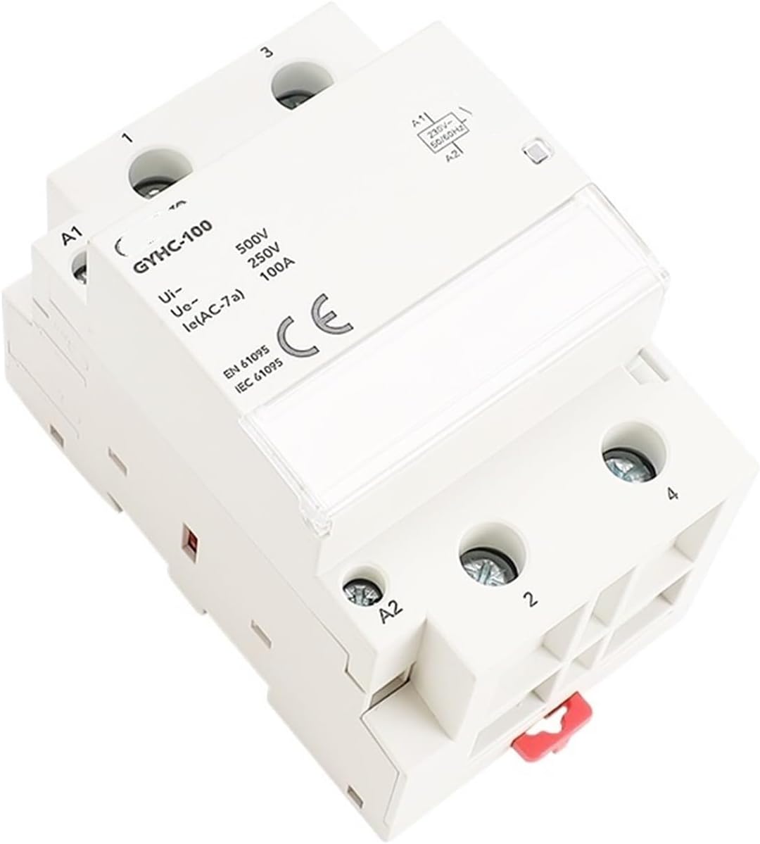 2-Pole 100A AC 220V 230V 50/60Hz DIN Rail Household AC Modular Contactor Switch Controller(2P 100A 2NO 230VAC)