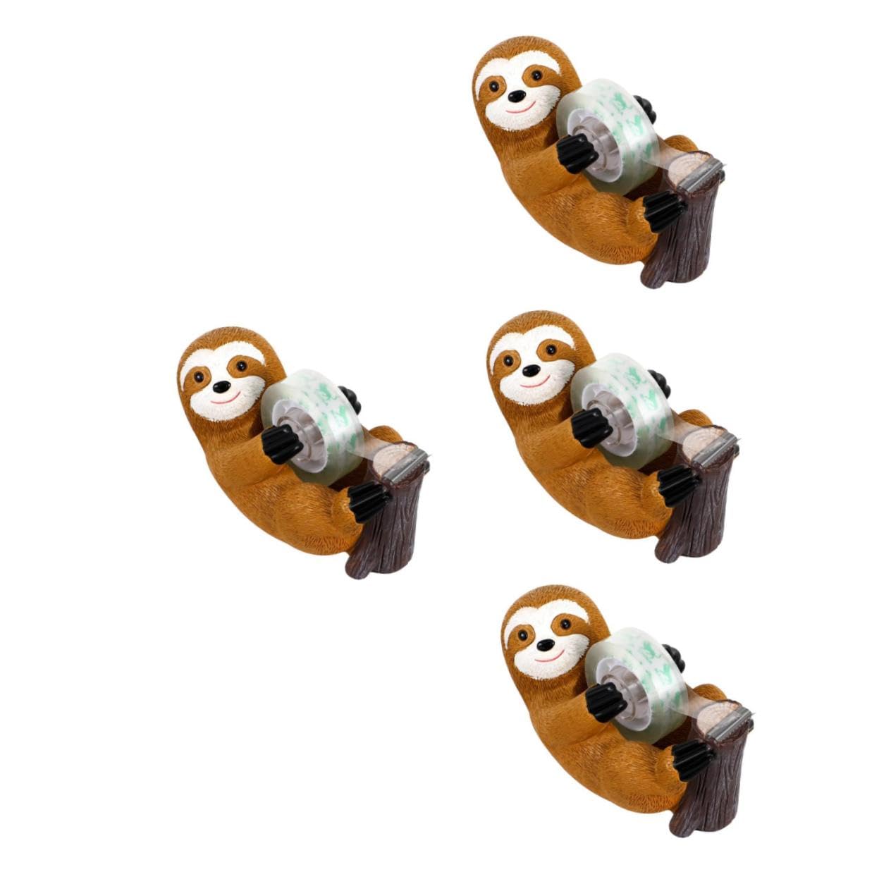 HOMSFOU 4 Pezzi Dispenser Nastro Adesivo Portatile con Design Carino per Nastro per Scrivania e Ufficio e Decorativo Facile Usare e Trasportare