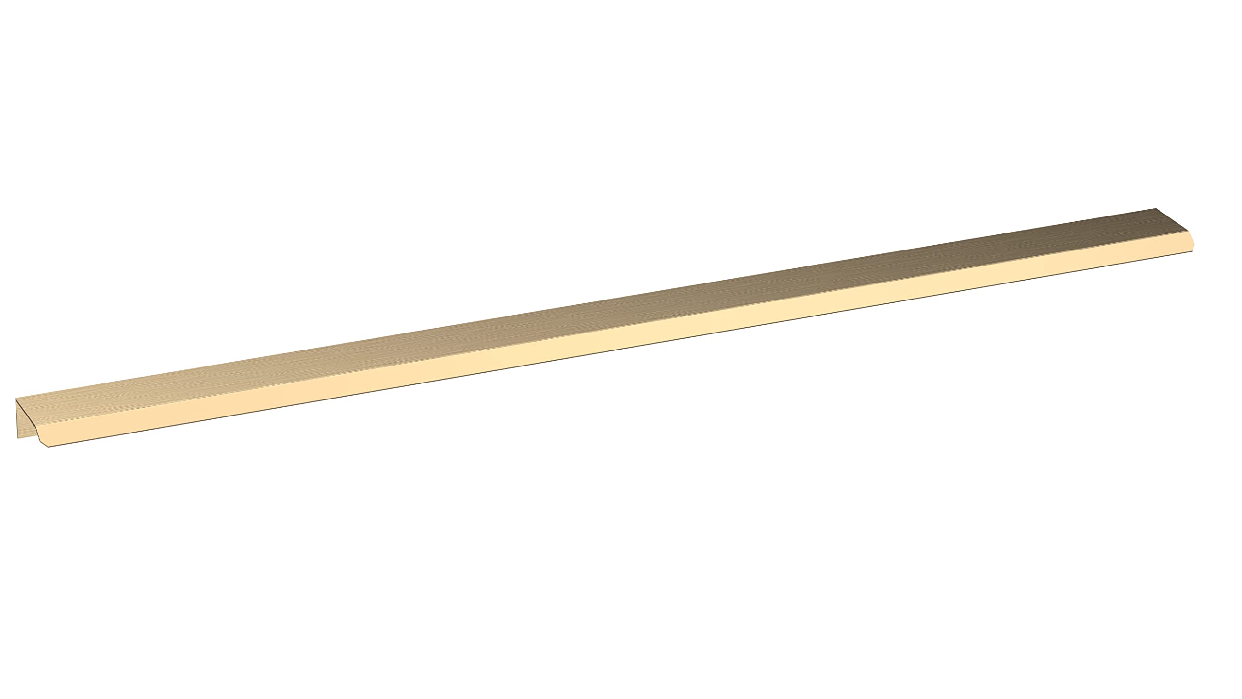 nuie H326 Modern Bathroom Furniture Finger Pull Handle, 500mm, Brushed Brass