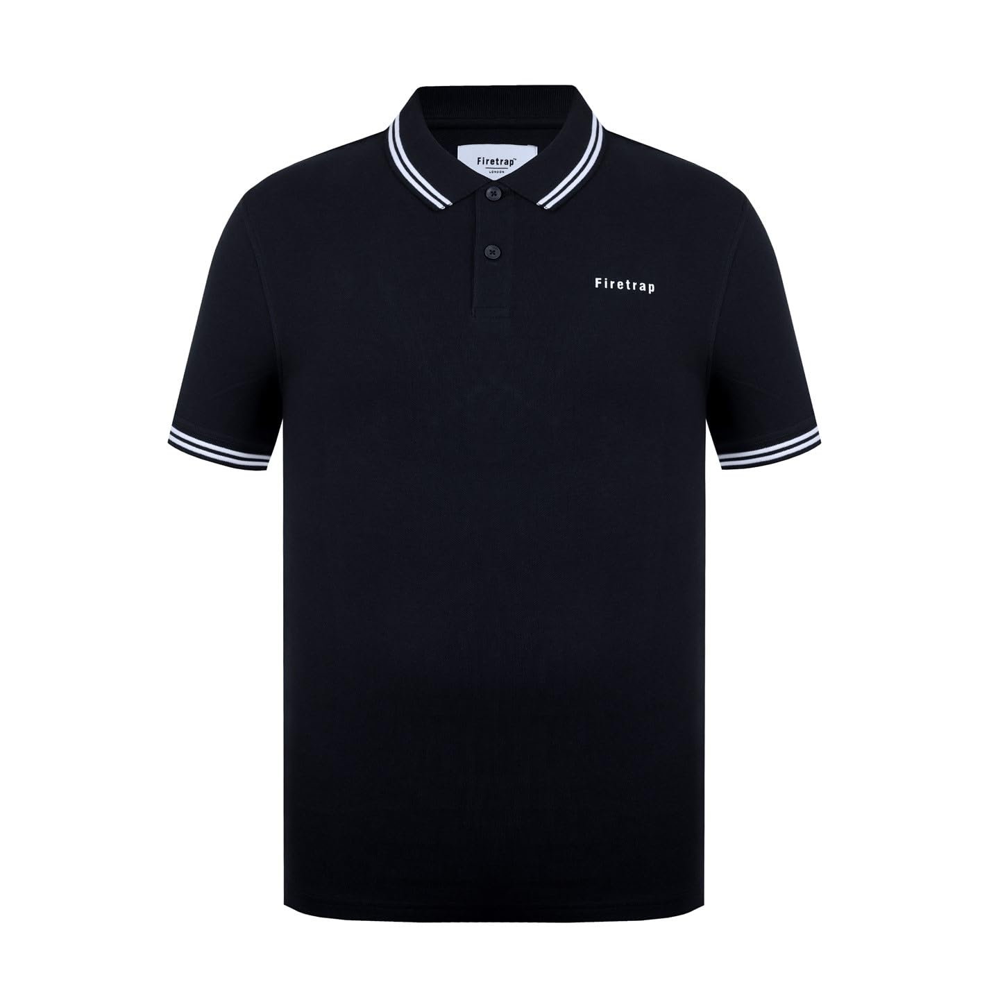 Firetrap Mens Lazer Polo Shirt Black XL
