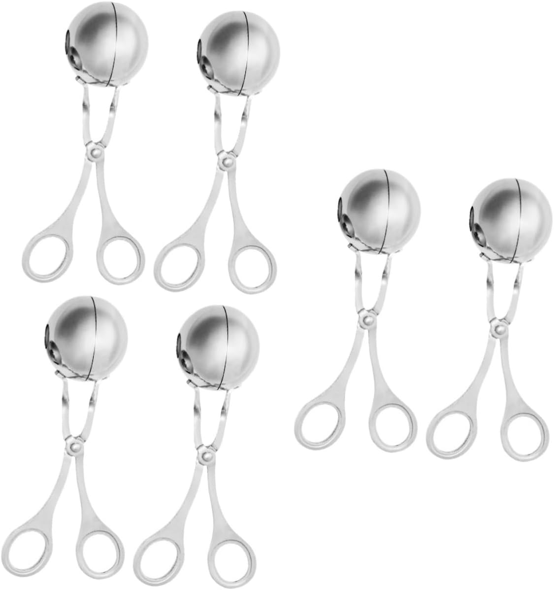 Alipis 6pcs Stainless Steel Meatball Maker Tool Meat Baller for Fish Shrimp and Rice Kitchen Gadget for Uniform Meatballs Easy to Clean