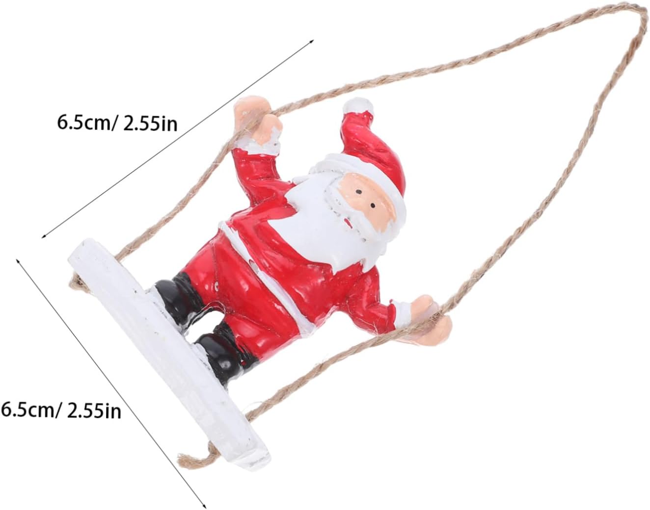 Handpainted Resin Santa Claus Ornament Swing Figurine Christmas Tree Decoration Vibrant Holiday