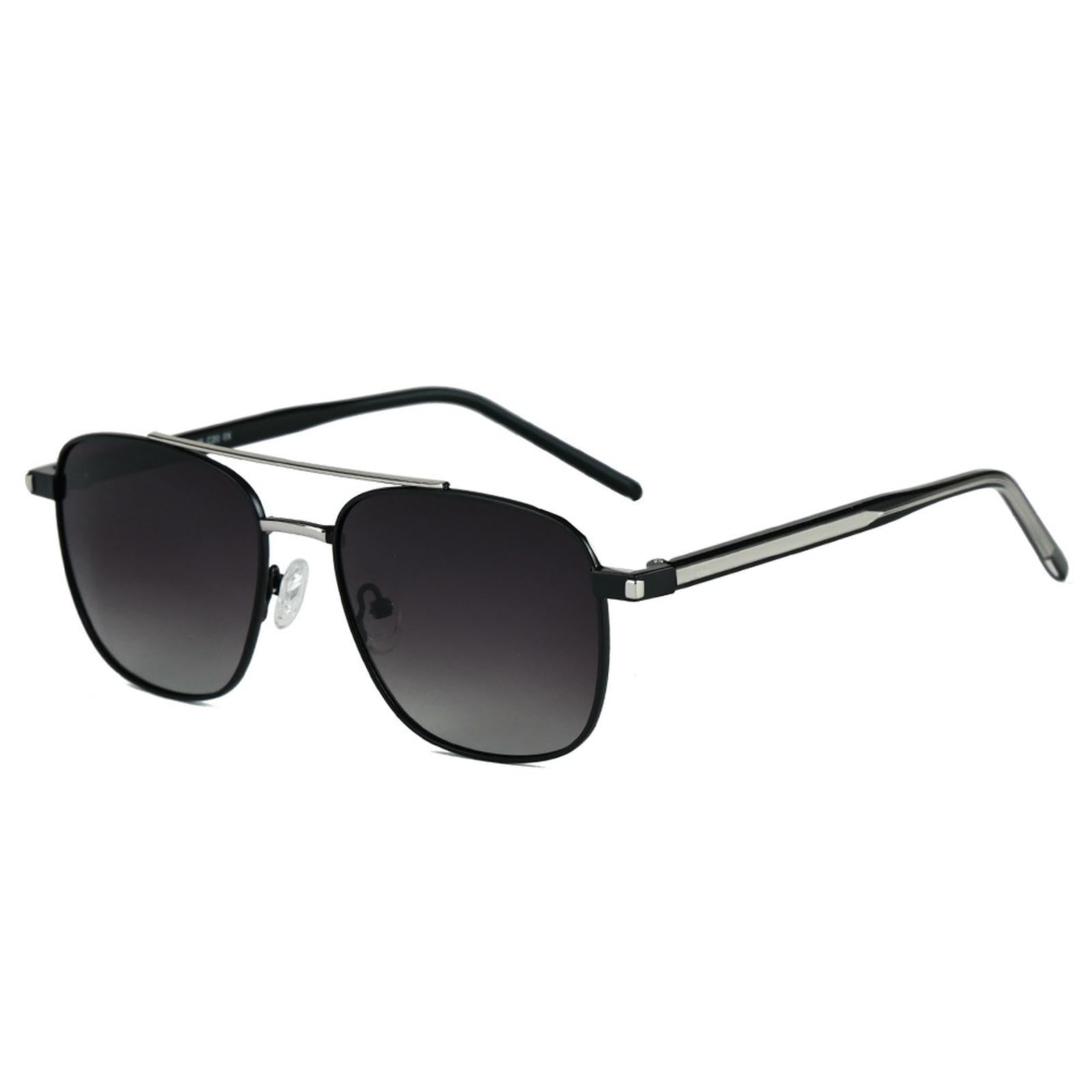 Sonnenbrille Damen Damenmode Quadratische Rahmen Für Reisen Strand Und Fahren Gradient Männer-c20 Silberrahmen Progressiver Kaffee