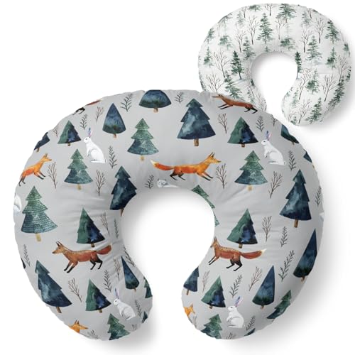 Image of Pobibaby 1-Pack Premium Nursing Pillow Cover - Ultra Soft & Stretchy 96% Cotton, Breastfeeding Pillow Cover for Baby Boys and Girls (Magical)