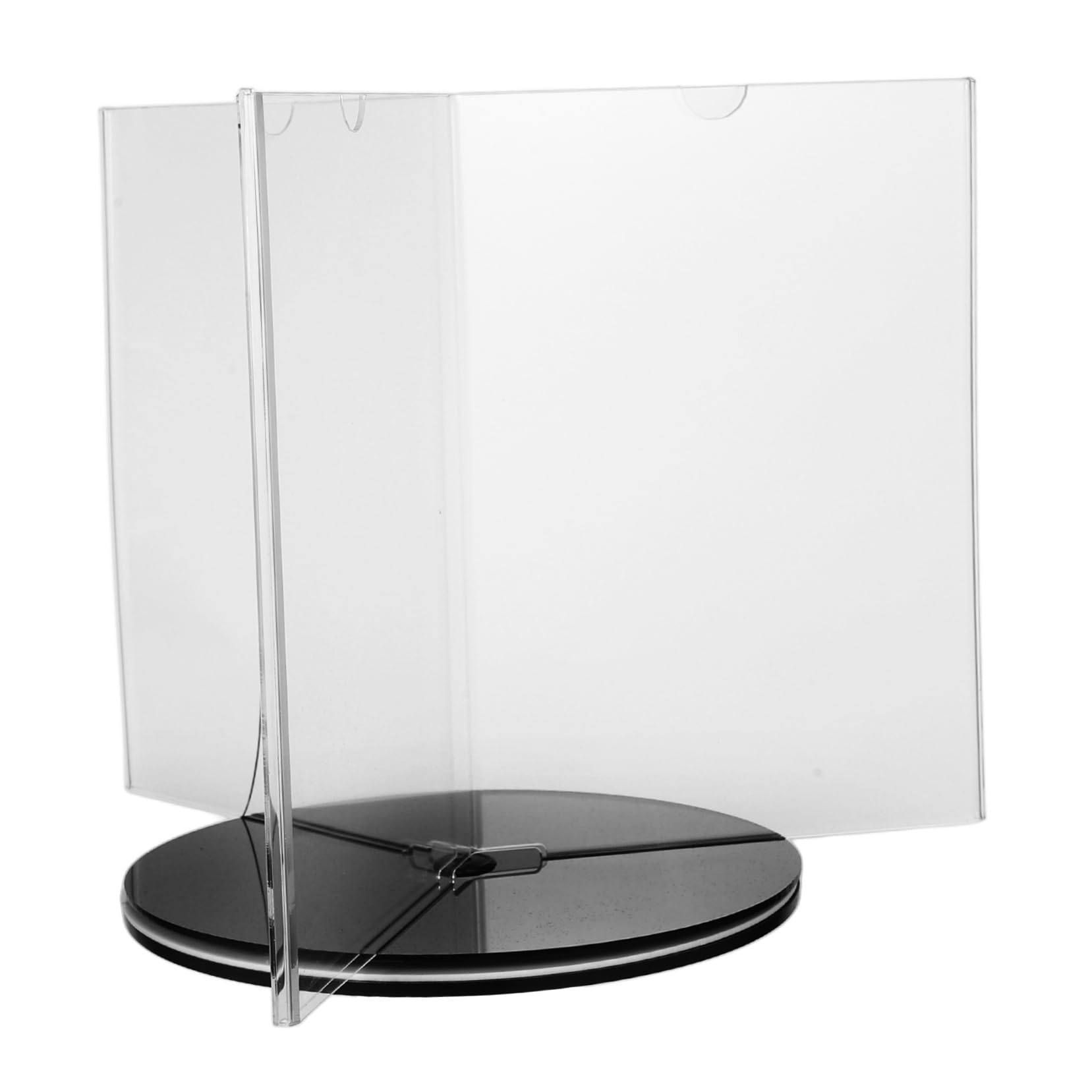 NUOBESTY Soporte con Base Elegante Giratorio de Menú de Escritorio y Alta Durabilidad de Acrílico Transparente Fácil de Instalar para Restaurantes