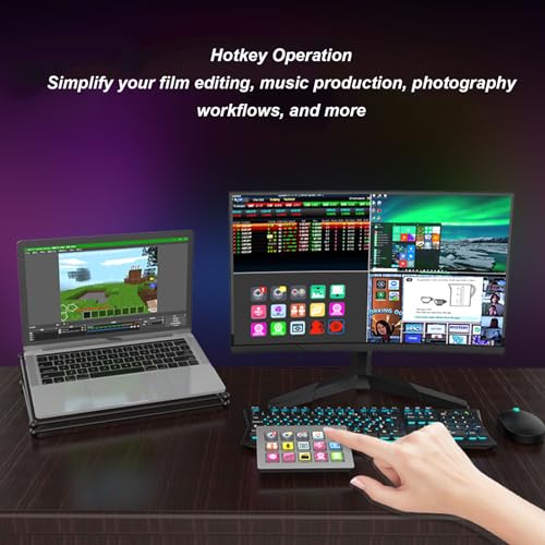 Clavier LCD personnalisé et contrôleur de studio PC à 15 touches macro programmables - 3