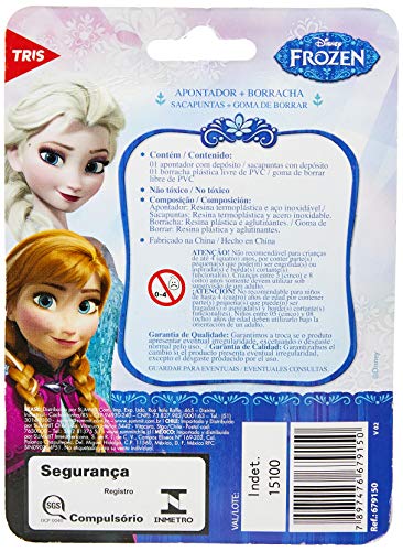 Disney Frozen - Apontador com Borracha, Multicor, 1 pacote de 2 peças - Produto sortido