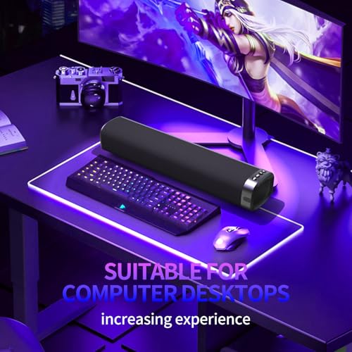 Sound Bar for Smart TV, Bluetooth Sound bar for TV with Optical/AUX/HD ARC, 50w Surround Sound Speakers, Surround Sound System for TV/PC/Gaming/Projectors, Wall Mountable PC Soundbar