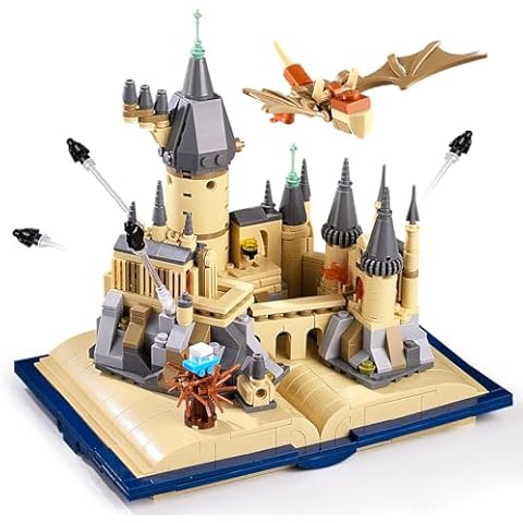 Vziimo Magic Castle Book Building Set, Creative STEM Toys Gifts for Boys Girls 8-14, Collectible Display Castle Kit for Adults Kids Movie Fans (727 PCS) Cover