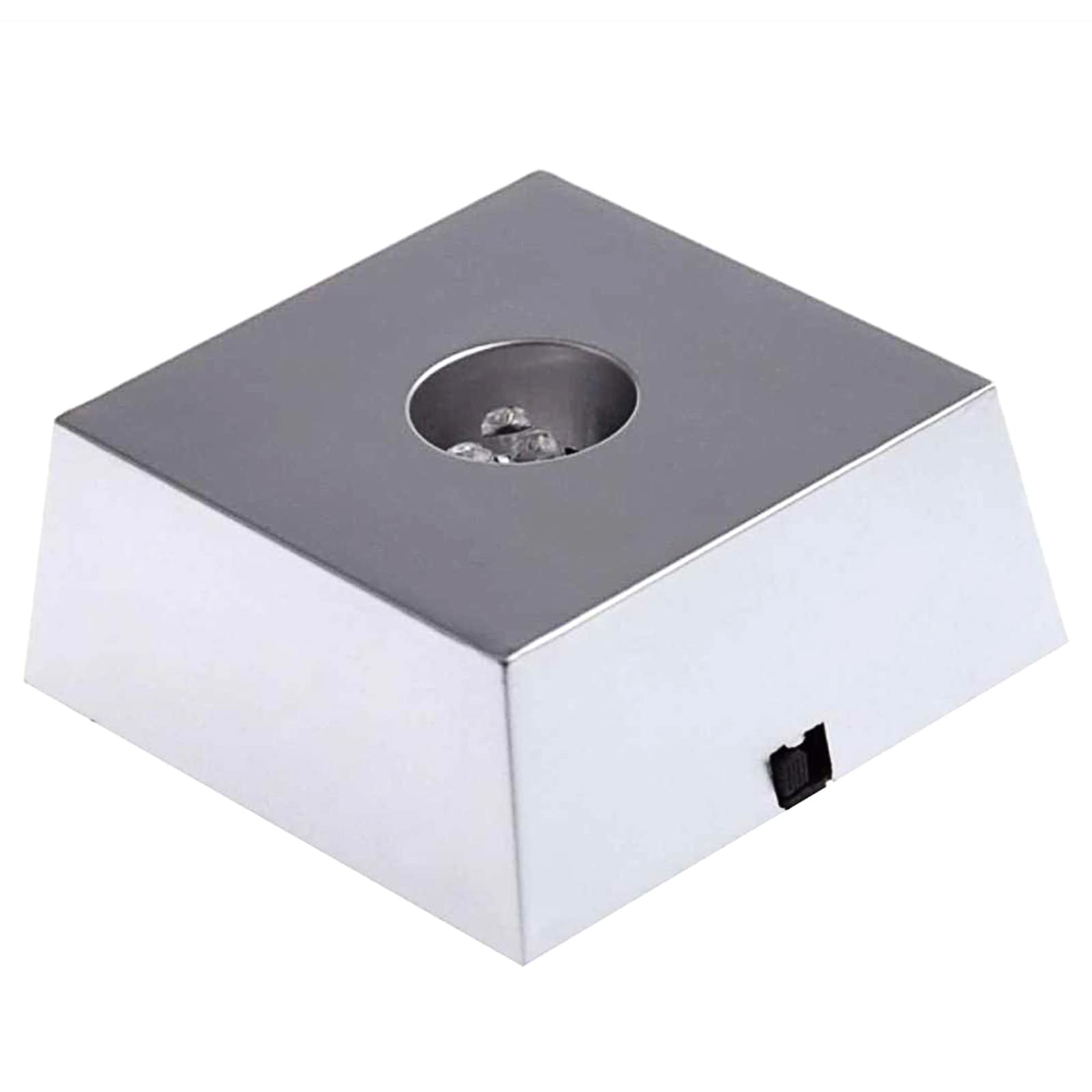 ZONEBEST Colorful Changing Led Light Bottom Base Display Rack Holder Stand Bedroom Crystal Stone Tower Photo Decoration Figurine