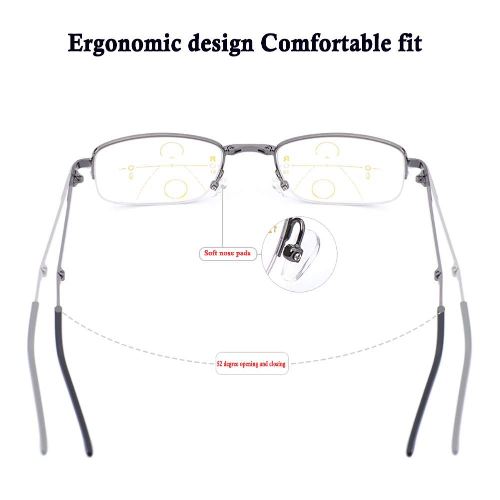 Lesebrille, Lesebrille mit doppeltem Verwendungszweck in Fern- und Nahbereich, Lesehilfe Sehhilfe Arbeitsplatzbrille