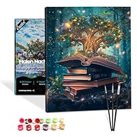 Kit Dipingere Con I Numeri Bougimal - Quadro 40x50cm Castello, Colori Acrilici E Pennelli, Per Adulti E Principianti - Foto 6