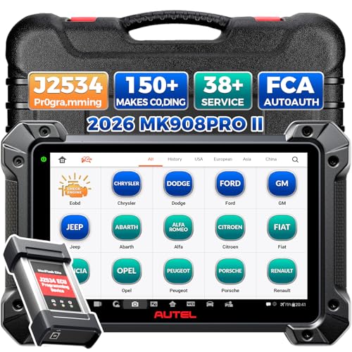 Autel Scanner MaxiCOM MK908 Pro MS908S PRO II: 2026 J2534...