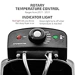 OVENTE Electric Deep Fryer 2 Liter Capacity, 1500 Watt Lid with Viewing Window and Odor Filter, Adjustable Temperature, Removable Frying Basket and Easy to Clean Stainless Steel Body, Silver FDM2201BR - Image 3