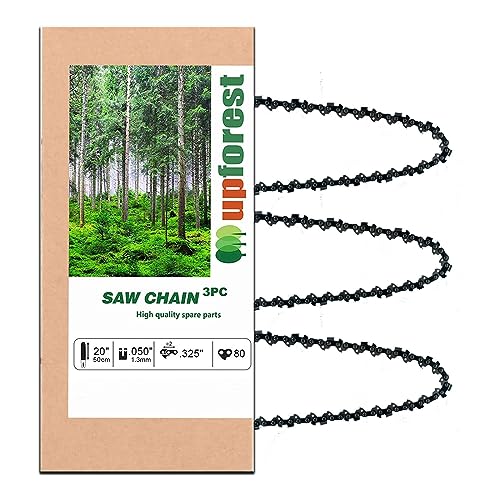Snapklik.com : UPFOREST 20 Inch Chainsaw Chain 3 Pack - M80 - .050 ...