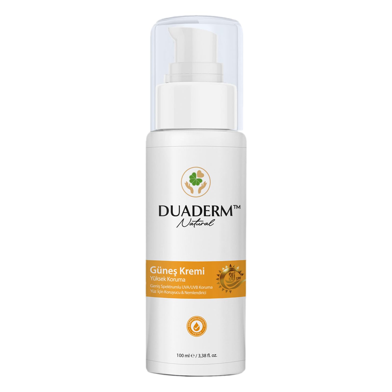 Duaderm Koruyucu Yüz Güneş Kremi SPF30+ (Vitamin E + UVA/UVB) 100 ml