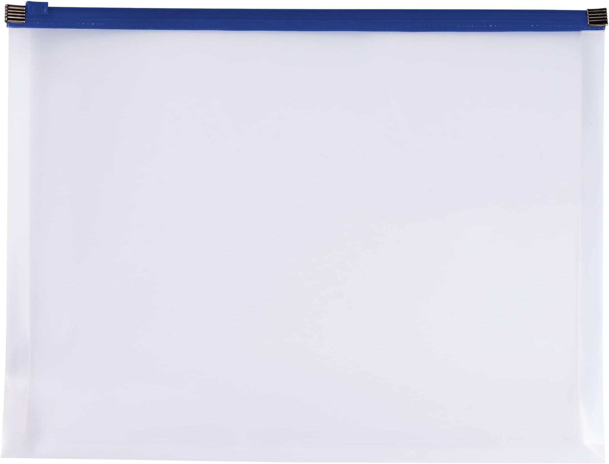 Office Depot® Brand Poly Zip Envelope, Letter Size, Clear/Blue