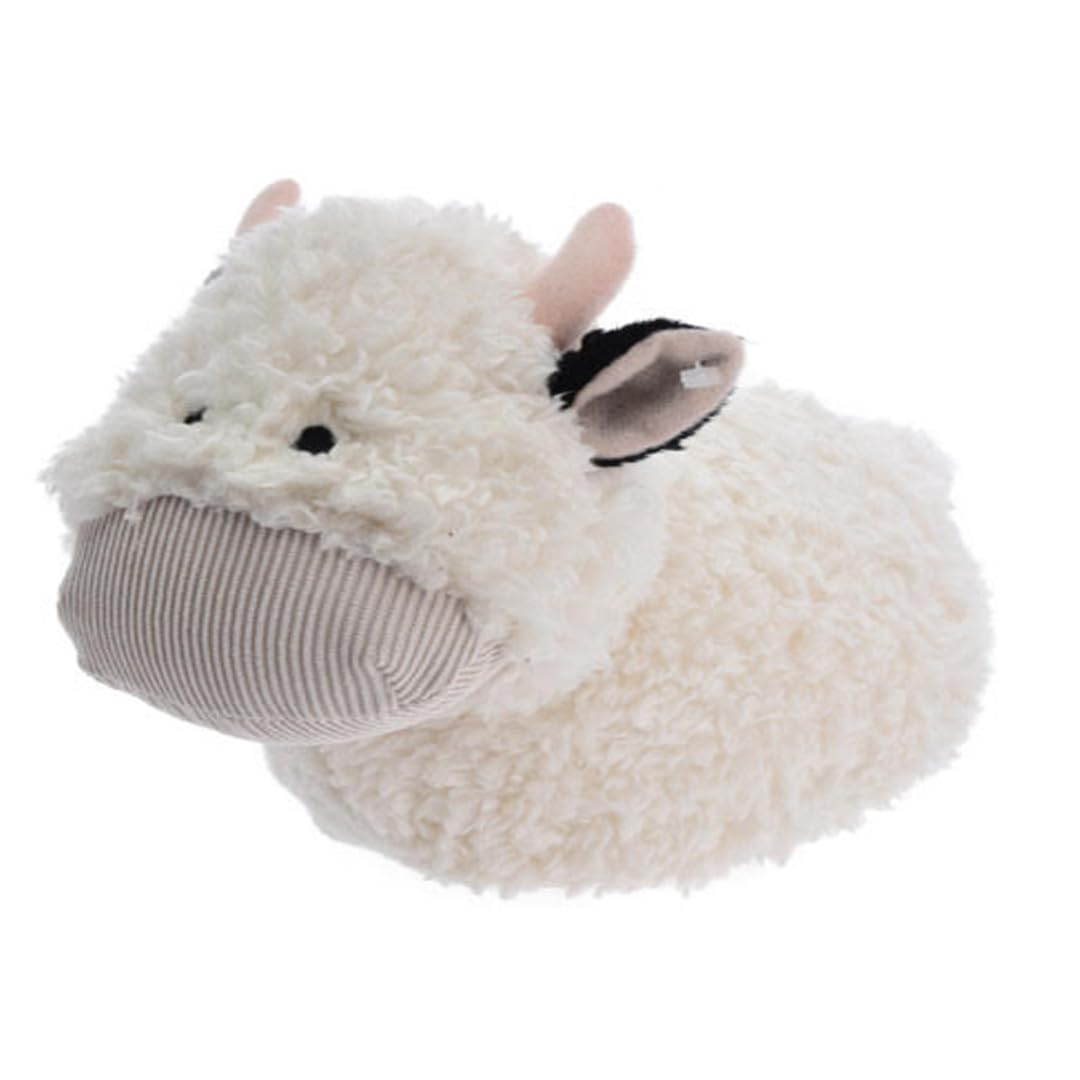 Fabric Animal Door Stop Stopper Home Office Stuffed Filled Heavy Novelty Decoration Doorstop (Fleece Cow)