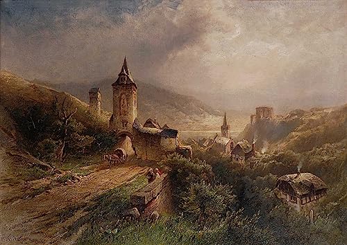 Poster sur toile Bacharach Am Rhein Nicolai Astudin déco mural