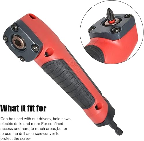 Miniatura 6 de Juego de reparación de destornillador eléctrico de ángulo recto de 90 grados, destornillador de esquina de 90 grados, adaptador de taladro de ángulo