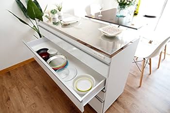 7056　ステンレス天板頑丈カウンター幅90白 7056 ステンレス天板頑丈カウンター幅90白 7056 ステンレス天板頑丈