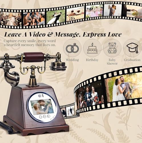 Creative Video Audio Guest Book for Weddings & Events, 2K Recording, Adjustable Screen Brightness, 128GB SD Card Included, Perfect for Birthday, Anniversary, Engagement Parties. image 2
