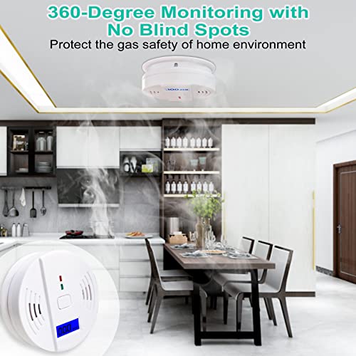 Carbon Monoxide Detector, Replaceable Battery-Operated Carbon Monoxide Alarm Detectors With Digital Display & Led Lights. Co Alarm Applicable To Home, Warehouse #TOP1