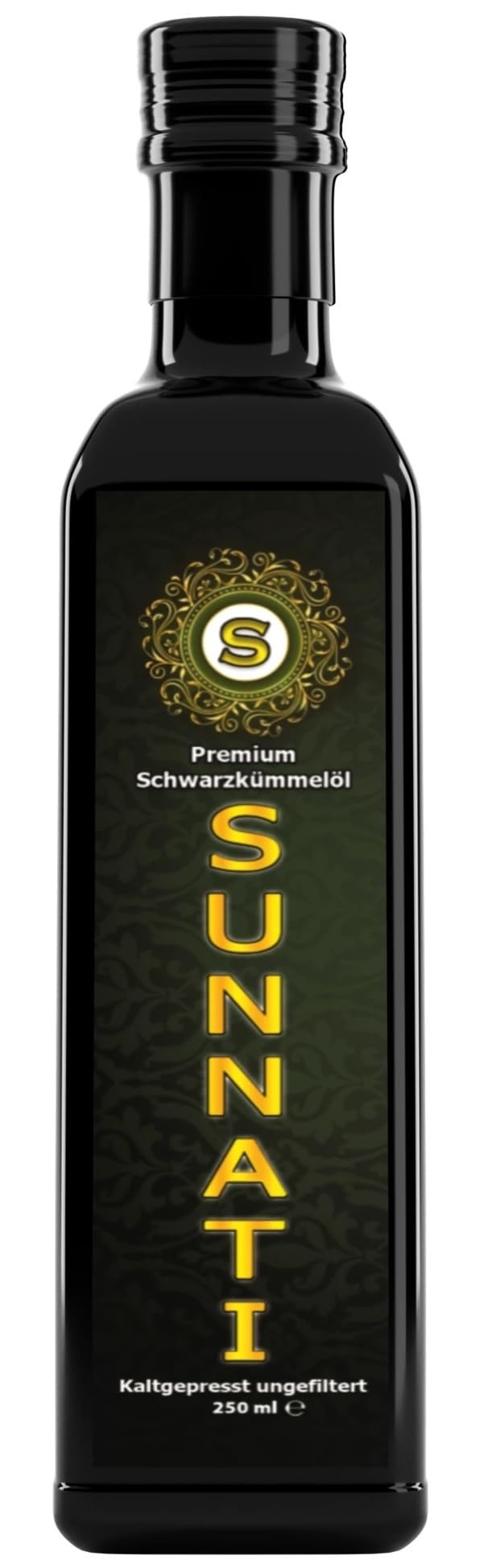 Sunnati® Ägyptisches Schwarzkümmelöl Ungefiltert, kaltgepresst, 100% rein 250ml