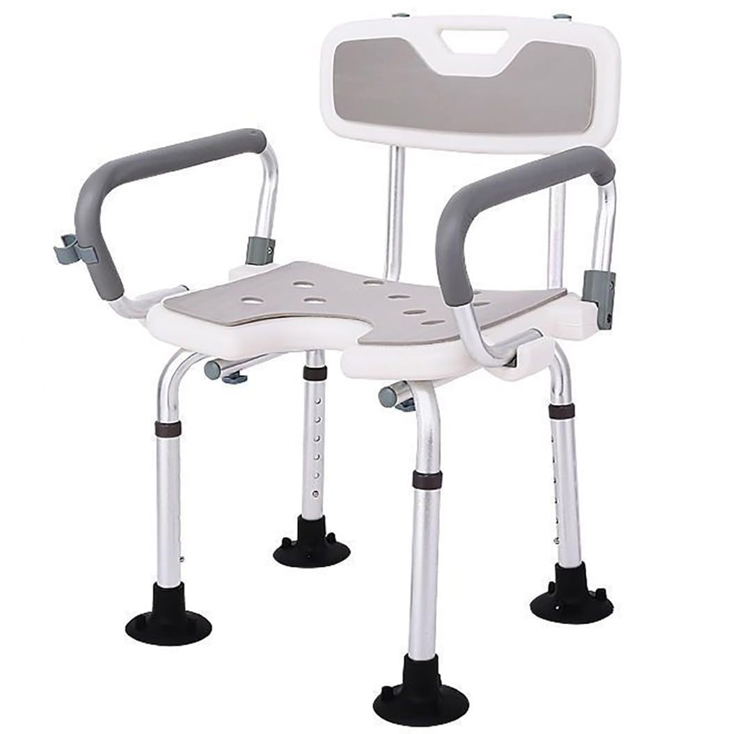 Asiento de Baño,Silla de Ducha Ajustable en Altura,Silla Baño Ancianos Ducha,Banqueta Ducha,para Ancianos minusválidos, Ancianos White