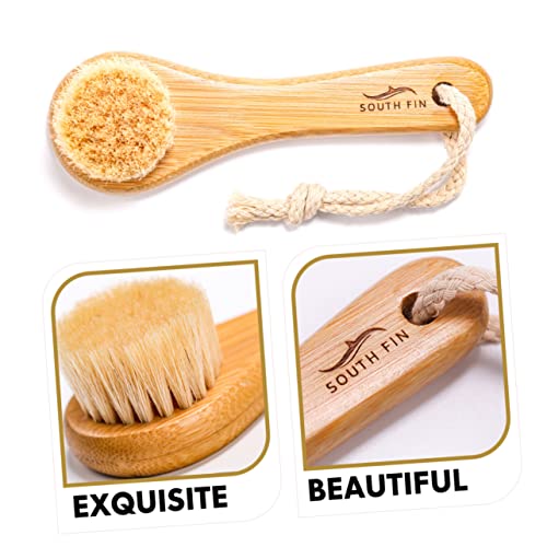 Mipcase Escova Facial De Crina De Cavalo Escova De Esfoliação Facial Escova De Rosto Feminino Escova